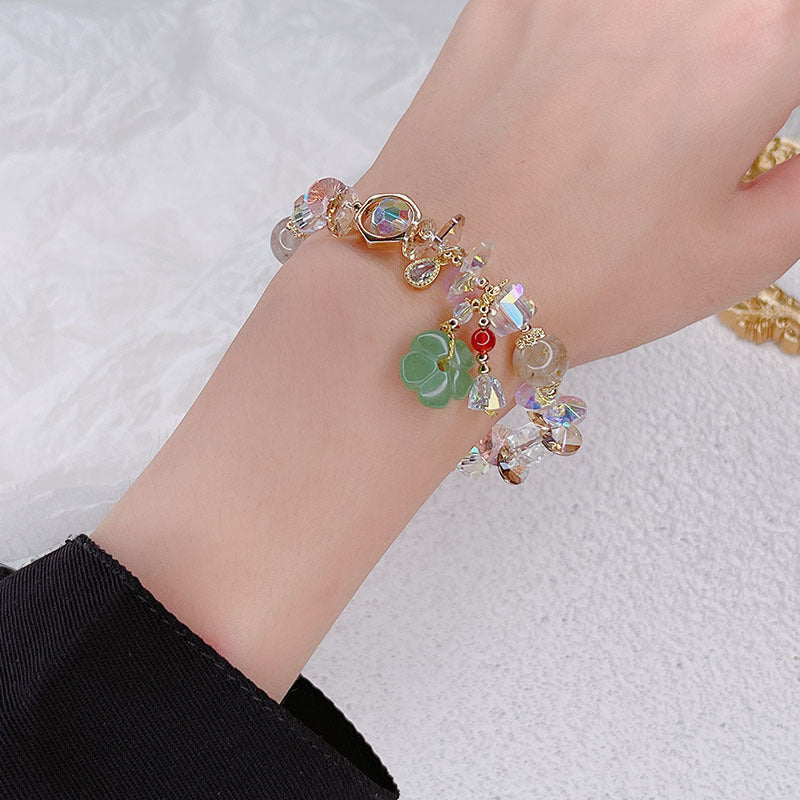Wholesale Vintage Flower Crystal Beaded Bracelet